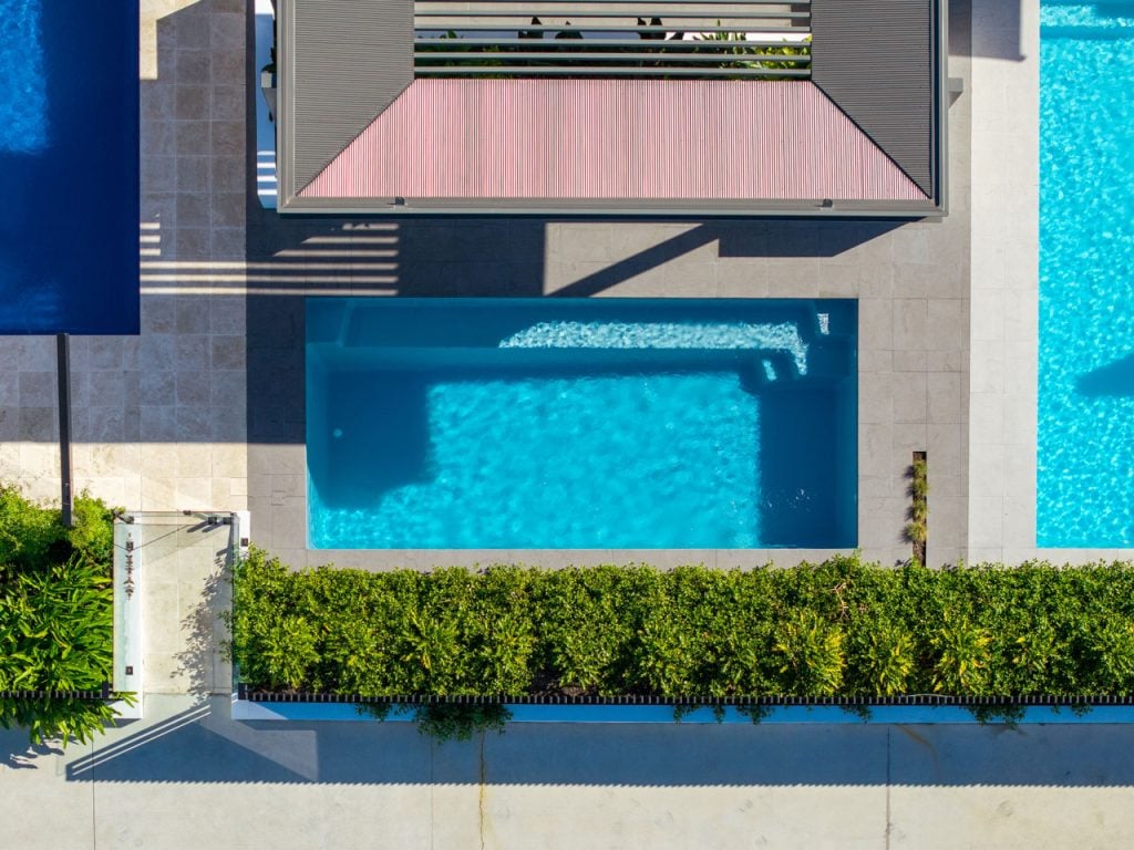 Slacks Creek display centre - fibreglass pool display centre aerial