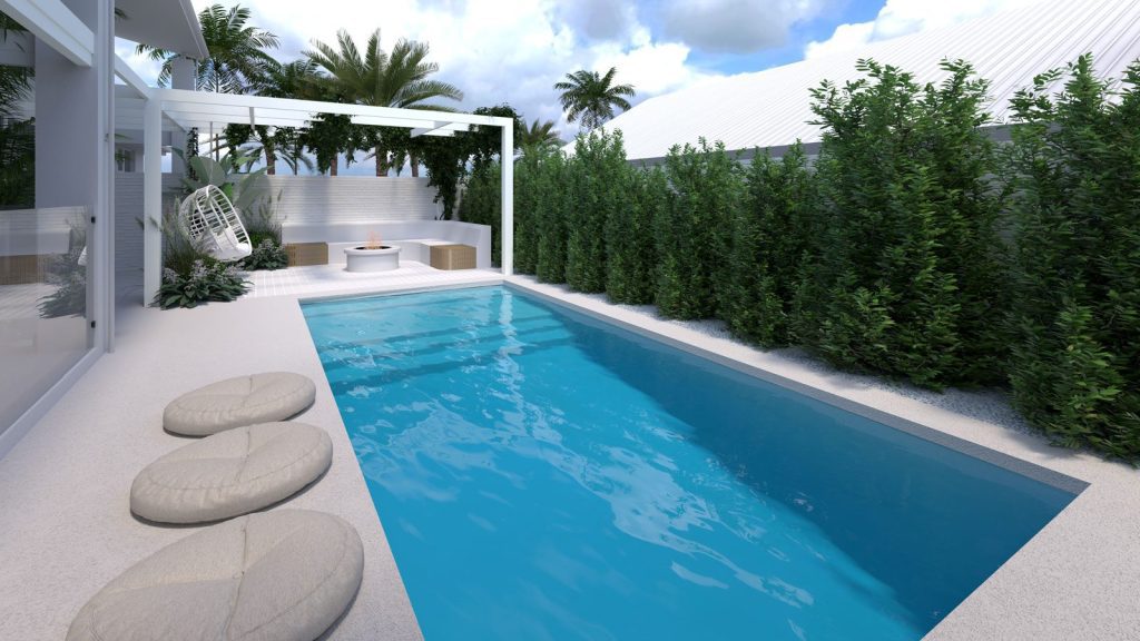 bay series fibreglass pool render