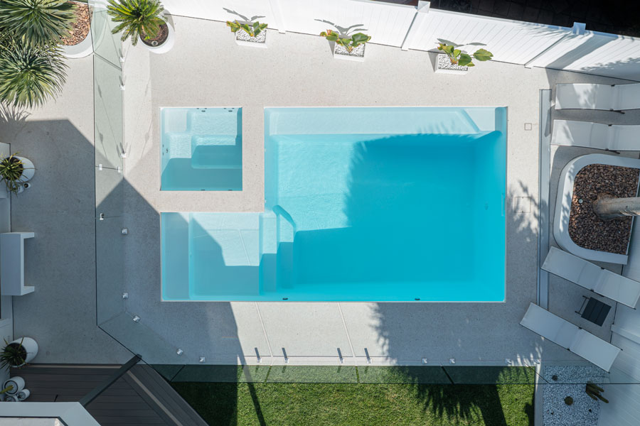 The Fibreglass Pool Company - Whitehaven style from above