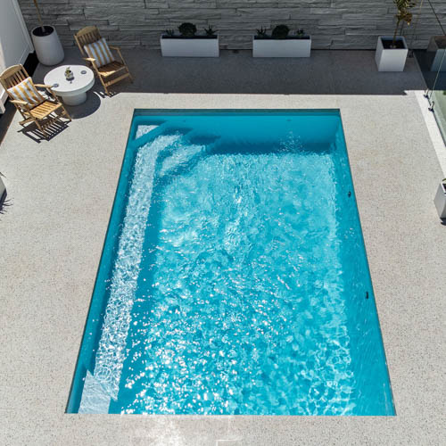 Cottesloe 6m x 4m Polo White Sparkle Clarkson - The Fibreglass Pool Company